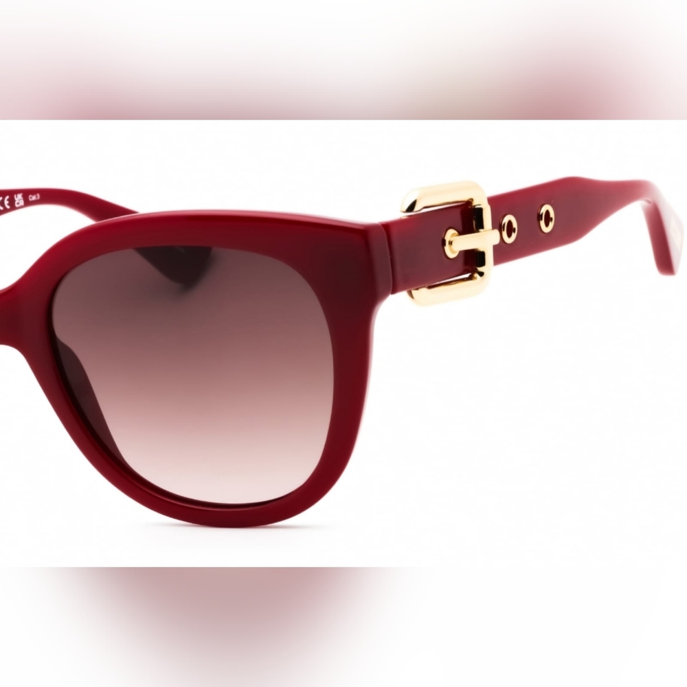 MOSCHINO MOS143/S Red Sunglasses with Gold Accents - Picture 3 of 4